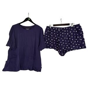 Victoria’s Secret Purple Floral Pajama Set XXL